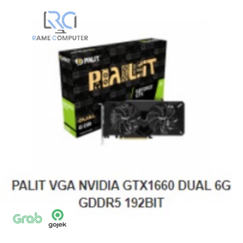 VGA CARD PALIT NVIDIA GTX1660 DUAL FAN 6G GDDR5 192BIT GTX 1660