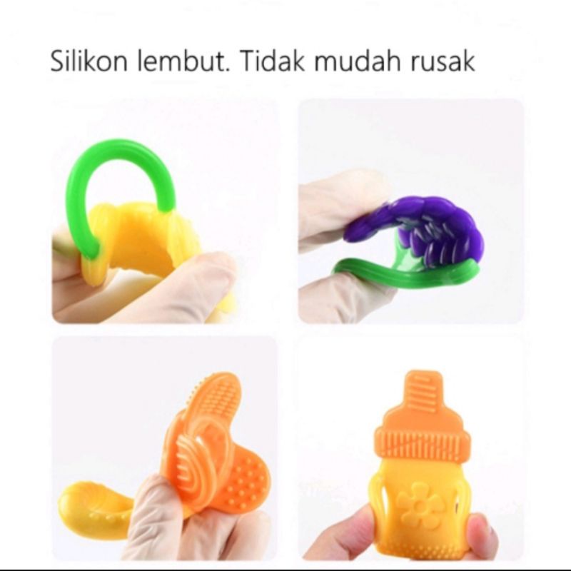 [COD] Teether bayi /Gigitan bayi nodel buah /baby fruit teether bpa free