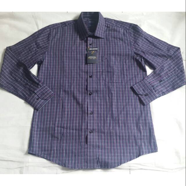 Kemeja Formal Pria Arrow Ungu KotakKotak