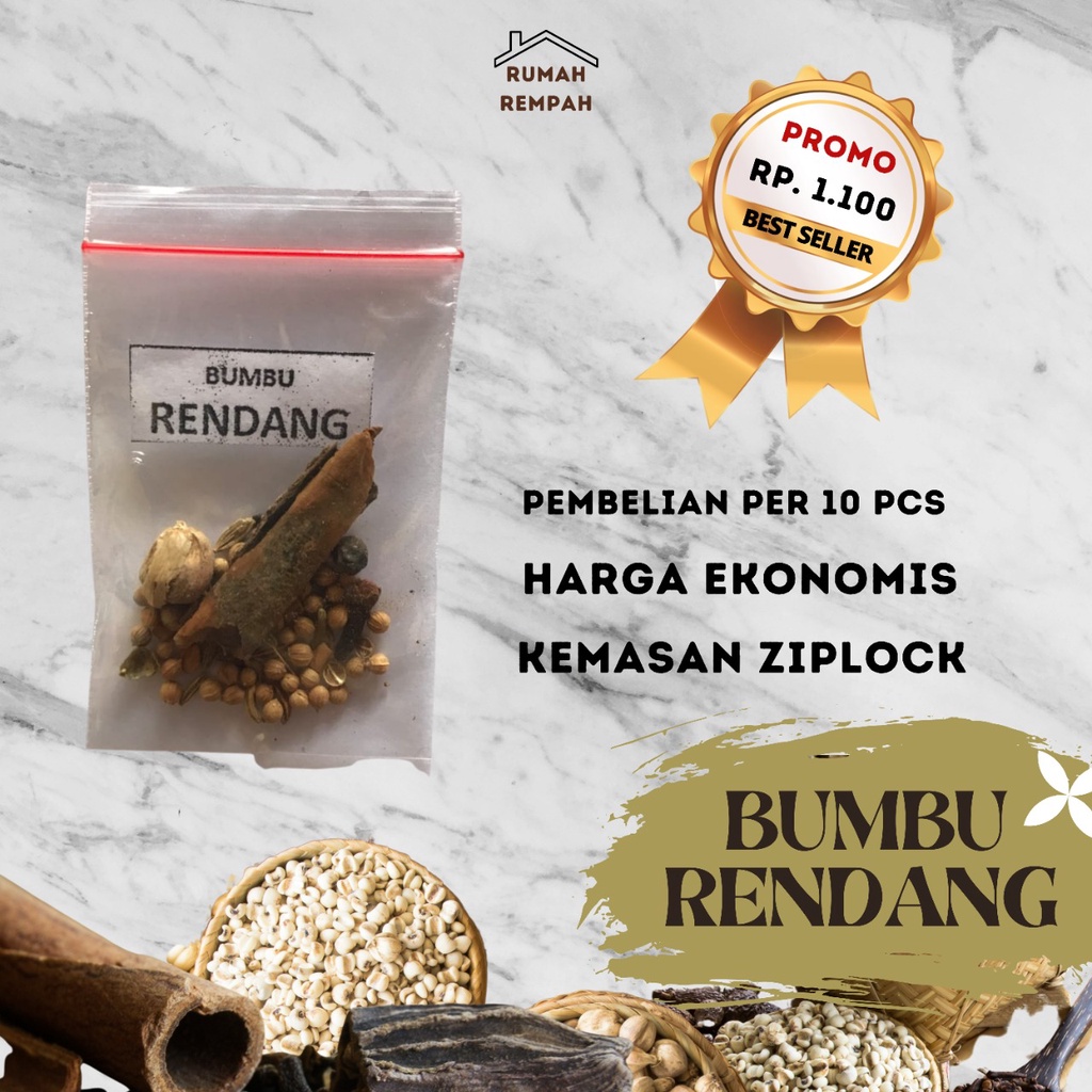 

Bumbu Rendang Bumbu Rempah Racikan Rendang Bumbu Masak dapur instan alami cepat Saji paling murah