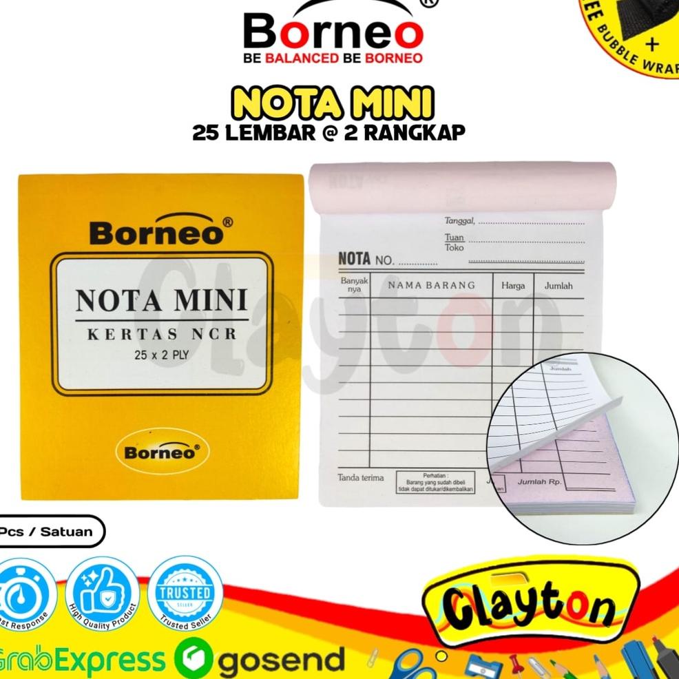 

TERMURAH Buku Nota Kontan Borneo Kecil 2 Ply NCR / Nota Kontan 2 Rangkap Kecil / Nota Kontan Mini 3286 び