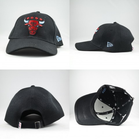 TOPI SNAPBACK MELENGKUNG CHICAGO BULLS HITAM