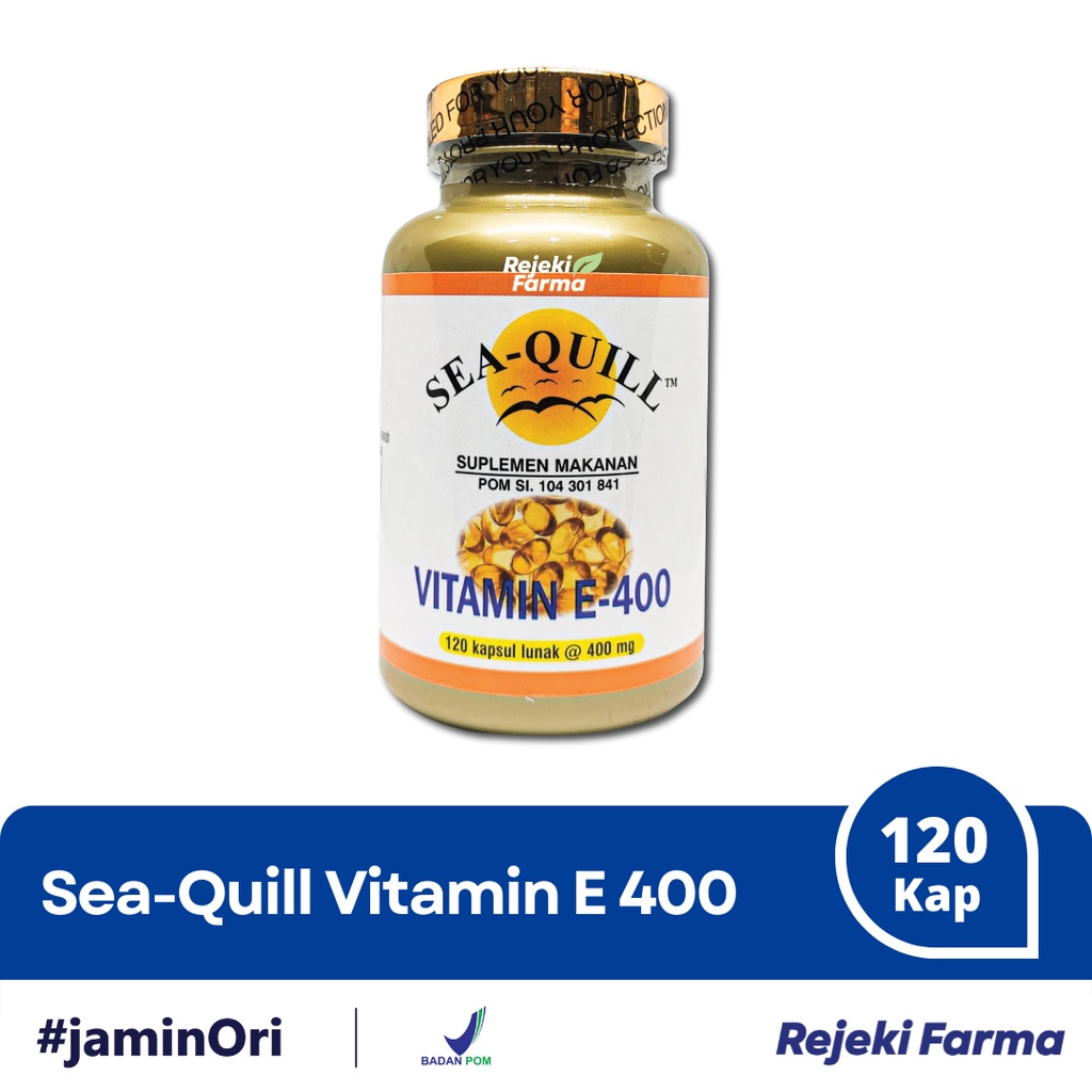 [ BPOM ] Sea-Quill Vitamin E 400 IU Isi 120 Kapsul - SeaQuill Vit E