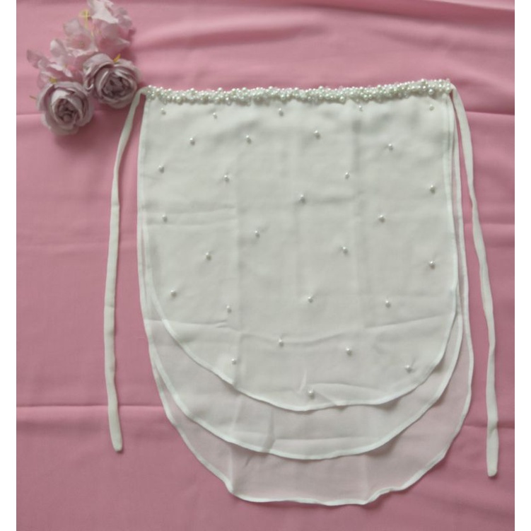 Cadar Pengantin 3 layer payet (Broken White)