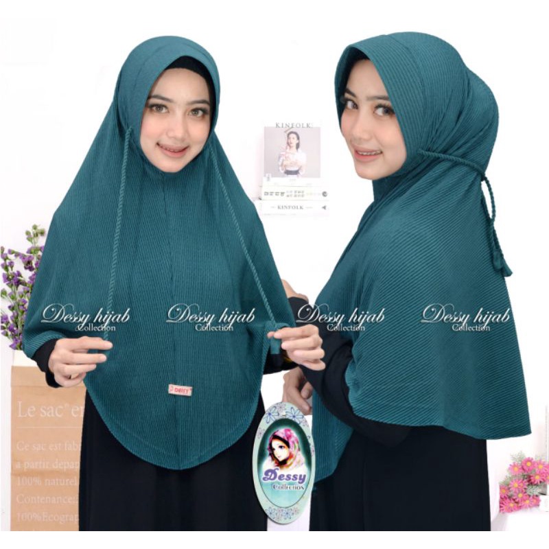 HIJAB PLISKET JERSEY SIDO ORIGINAL / BERGO INSTAN DENGAN TALI-1