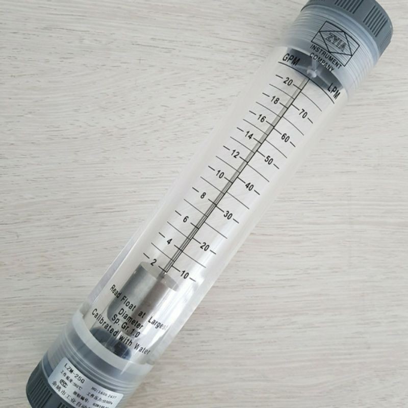 Flowmeter 20GPM/10LPM - Rotameter Alat Ukura Arus Air 10LPM Drat 1inch