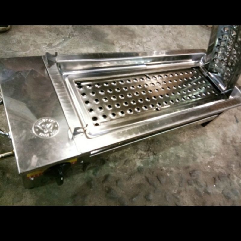 Panggangan BBQ LPG Gas Grill Infrared Roaster 1 Tungku + Rak Meja