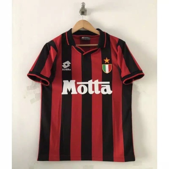 Jersey Bola Retro Ac Milan Motta Home 93