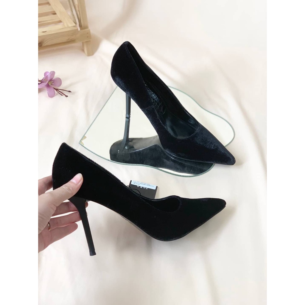 SEPATU WANITA ZS399 SUEDE HIGH STILETTO HEELS PREMIUM IMPORT