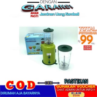 Blender Manual Destec 2 Gelas Tangan Putar Manual Tanpa Listrik Praktis