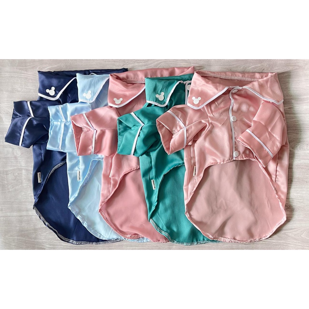 baju tidur lucu untuk anjing kucing piyama satin lucu untuk anjing kucing