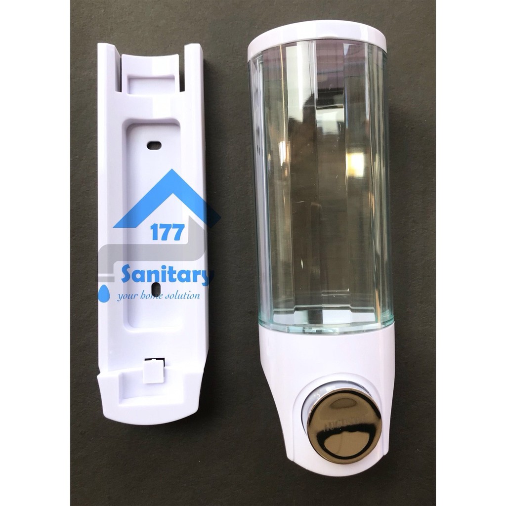 Tempat Sabun Cair Single PUTIH Minimalis Augusto / Dispenser sabun soap Shampoo sanitizer white /C11