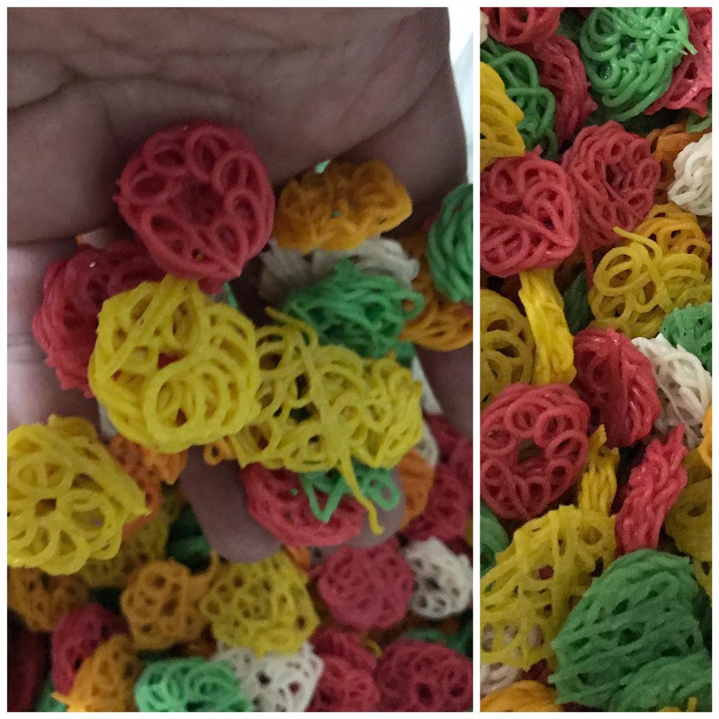 KERUPUK SEBLAK MENTAH / KRUPUK KERING / ANEKA KERUPUK / ANEKA KERIPIK BAWANG 200gr MAWAR WARNA