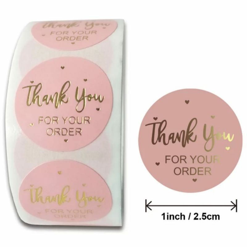 

(Isi 100Pcs) Sticker Thank You 2,5cm untuk Kue DIY Stiker Lucu Murah Part 5