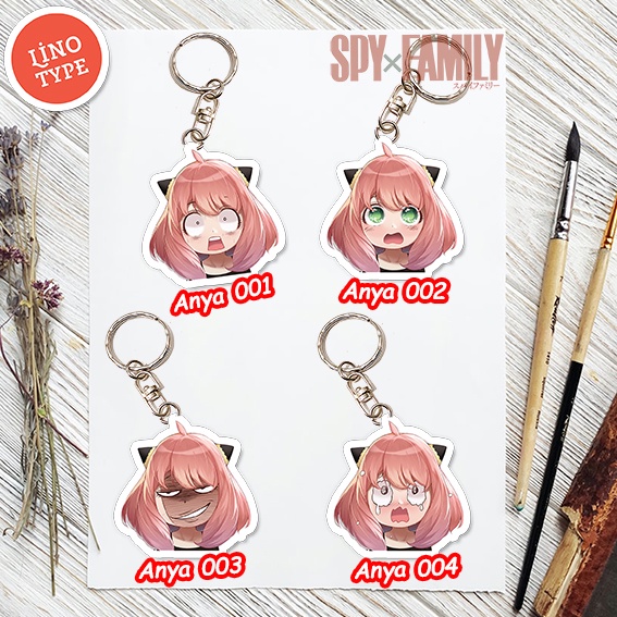 Ganci Karakter Anime Anya Forger, Gantungan Kunci Anya, Keychain Anya Forger Bisa Custom
