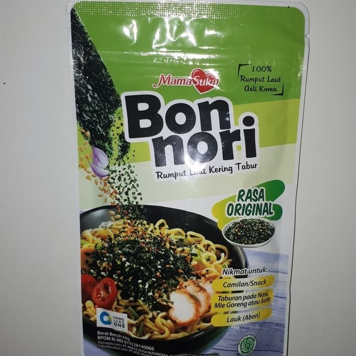 

ABON- MAKANAN RINGAN BON NORI RUMPUT LAUT KERING 60G ORIGINAL -MAKANAN-KERING.