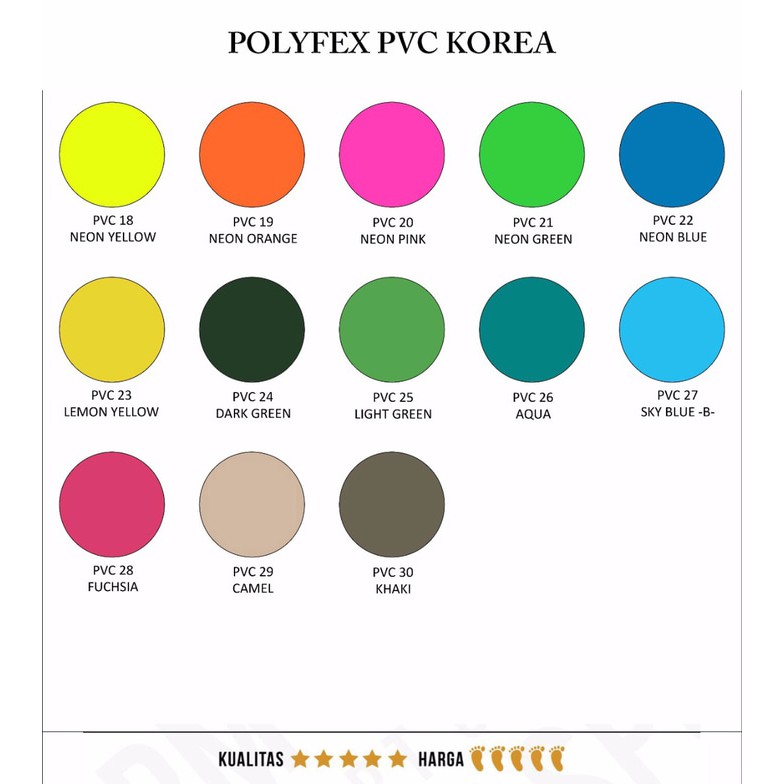 

Diskon Polyflex Korea PvC Neon Colour