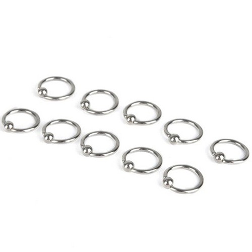 2 Pcs Perhiasan Tindik Tubuh Cincin Untuk Tragus Tulang Lunak Hidung Bola Polos Stainless Steel