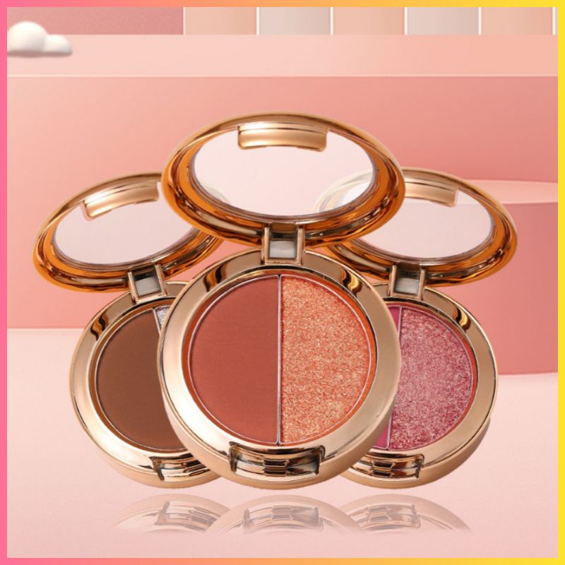 Dual Tone LAMEILA High Pigmented Eyeshadow Korea Trendy Gloss Glittery Waterproof Terlaris Original