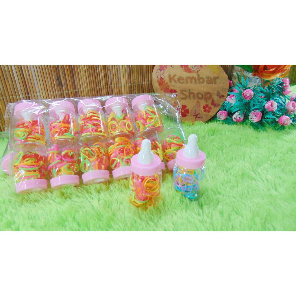 

KJ-DOT PAKET HEMAT KARET RAMBUT POLOS KARET JEPANG WARNA WARNI BOTOL DOT LUCU