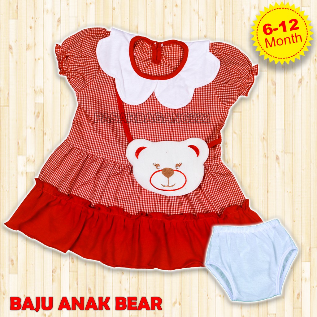 baju anak dress bear