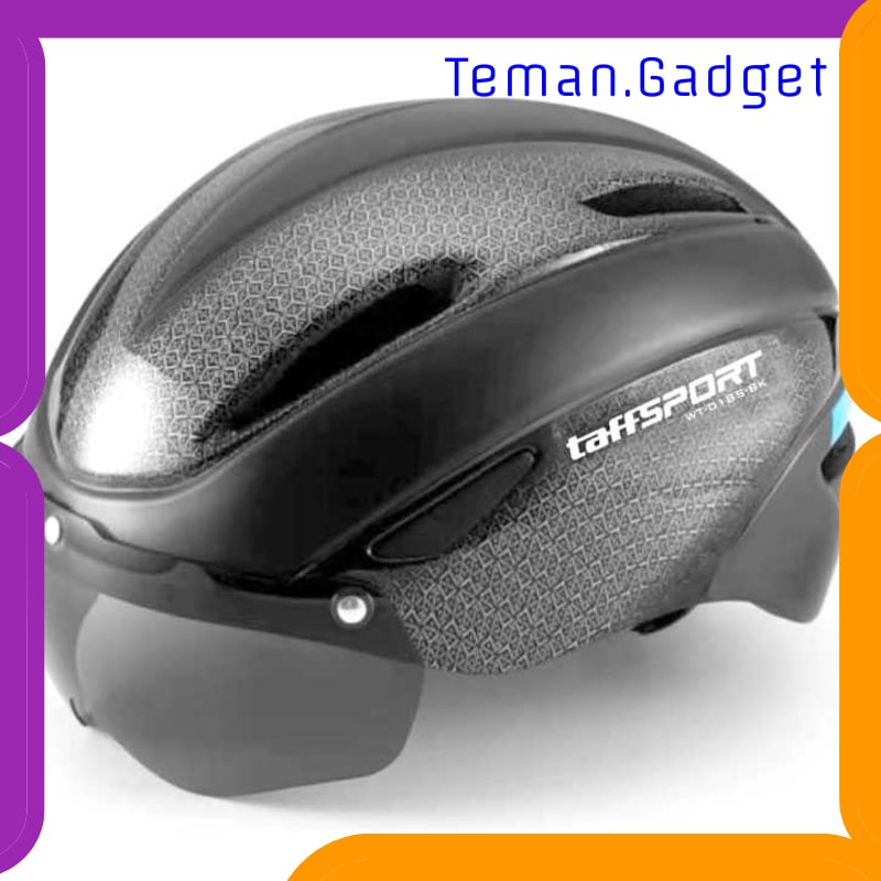 TG-IB662 TaffSPORT Helm Sepeda Cycling Bike Visor Removable Lens - WT-018S-BK