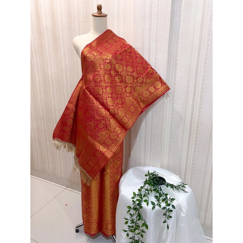 Songket Palembang Tenun Mesin Tembaga