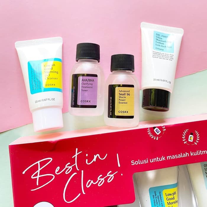 COSRX Best In Class (Stater Kit) | Cosrx Low pH Good Morning Gel Cleanser 20 ml | Cosrx AHA/BHA Clar