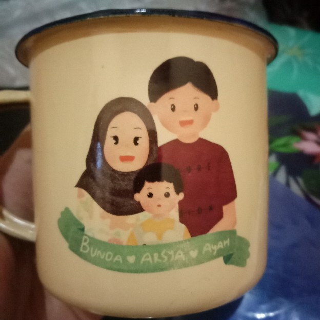 Cangkir Enamel (gambar Bisa Custom) 6,8cm