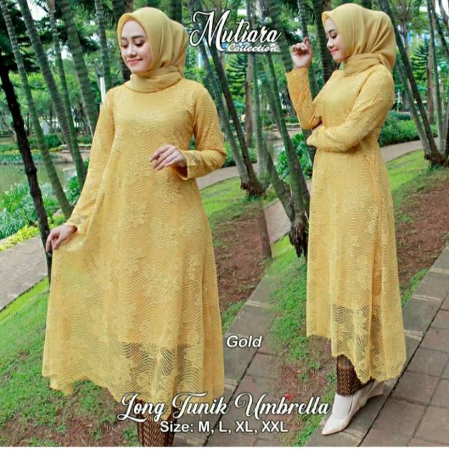 BATIK SET KEBAYA BRUKAT LONG TUNIK UMBERELLA