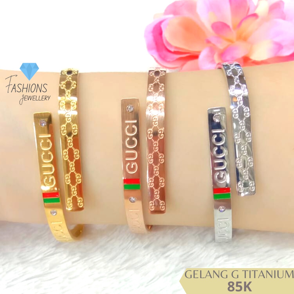 Gelang Titanium G Untuk Wanita Kekinian Anti Karat