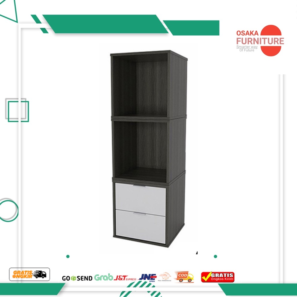 Osaka - Lemari Buku Serbaguna - Lemari Minimalis - Rak Buku Minimalis