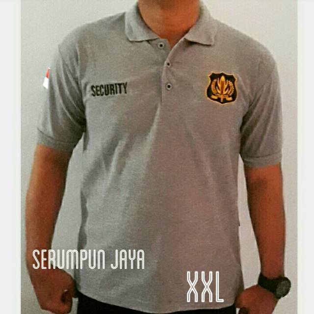 KAOS SECURITY ABU XXL - HARGA KHUSUS XXL KAOS SECURITY ABU - POLO SECURITY ABU BORDIR