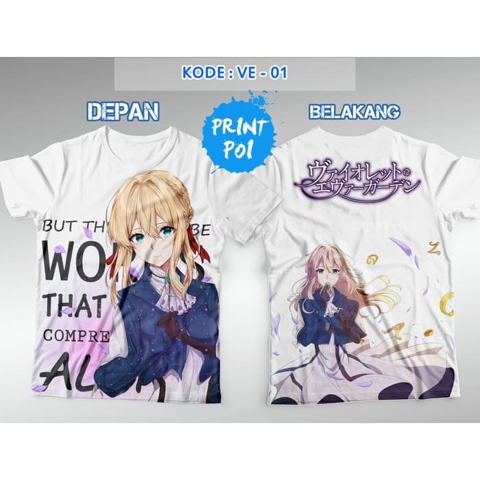Violet Evergarden - Kaos Anime FullPrint - PrintPoi