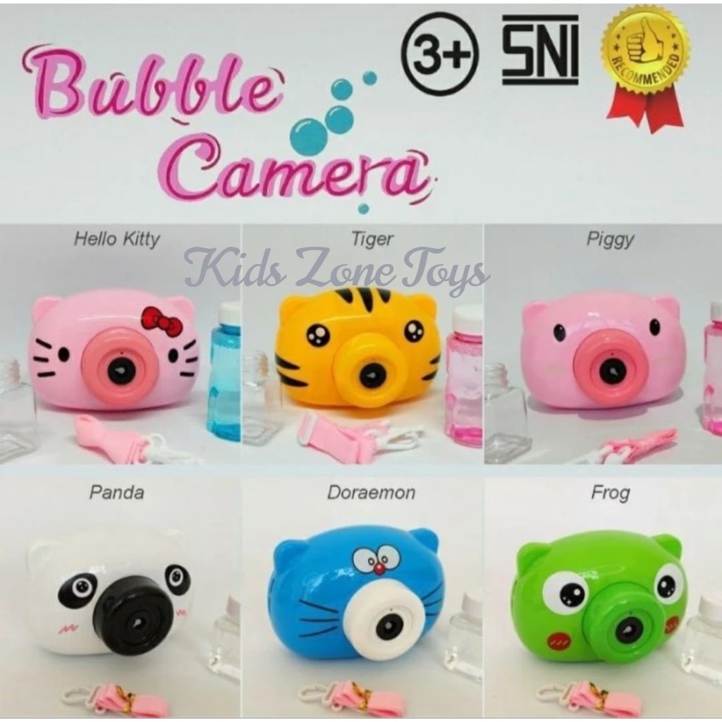 MAINAN ANAK CAMERA BUBBLE ELEKTRIK+ CAIRAN BUBBLE-HELLOKITTY-TIGER-SPIDERMAN-