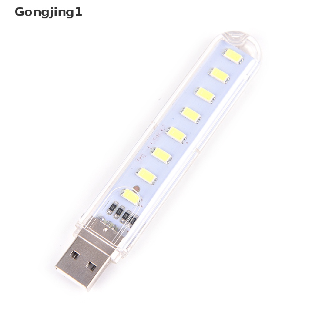 Gongjing1 Lampu Malam 8-LED Mini USB Portable Untuk PC / Laptop