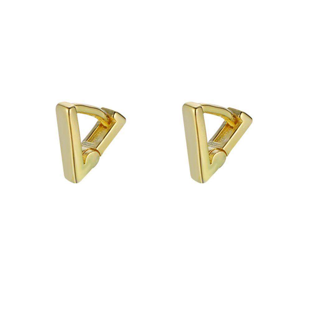 Mxbeauty Anting Segitiga Trendy Geometris Perempuan Lingkaran Anting Alloy Hip hop Pria Telinga Gesper