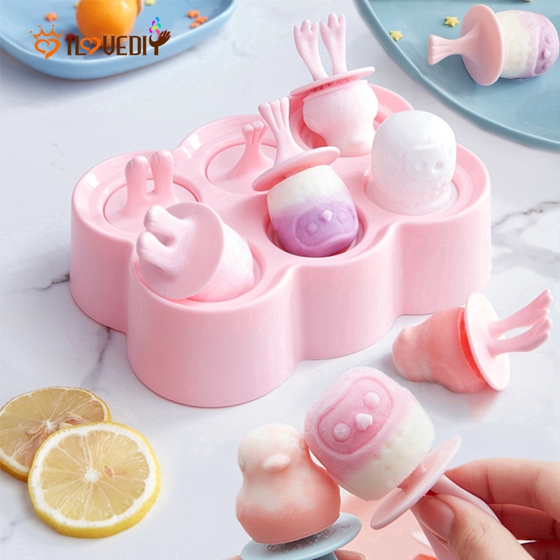 Cetakan Pembuat Es Loli Diy Bahan Bebas Bpa (Reusable)