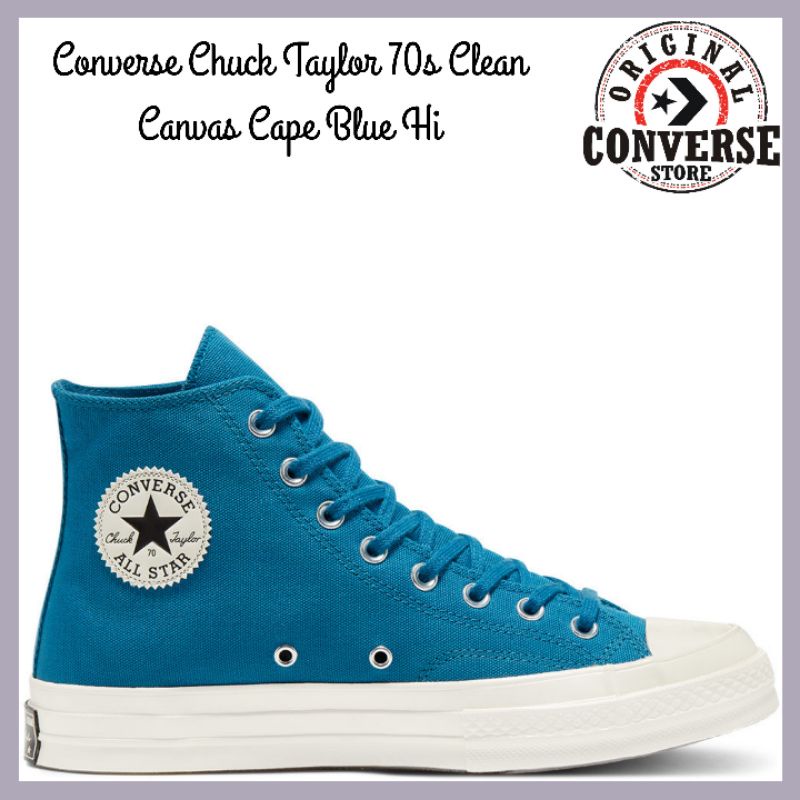 ORIGINAL CONVERSE CHUCK TAYLOR 70s CLEAN CANVAS CAPE BLUE Hi 168849C MALE