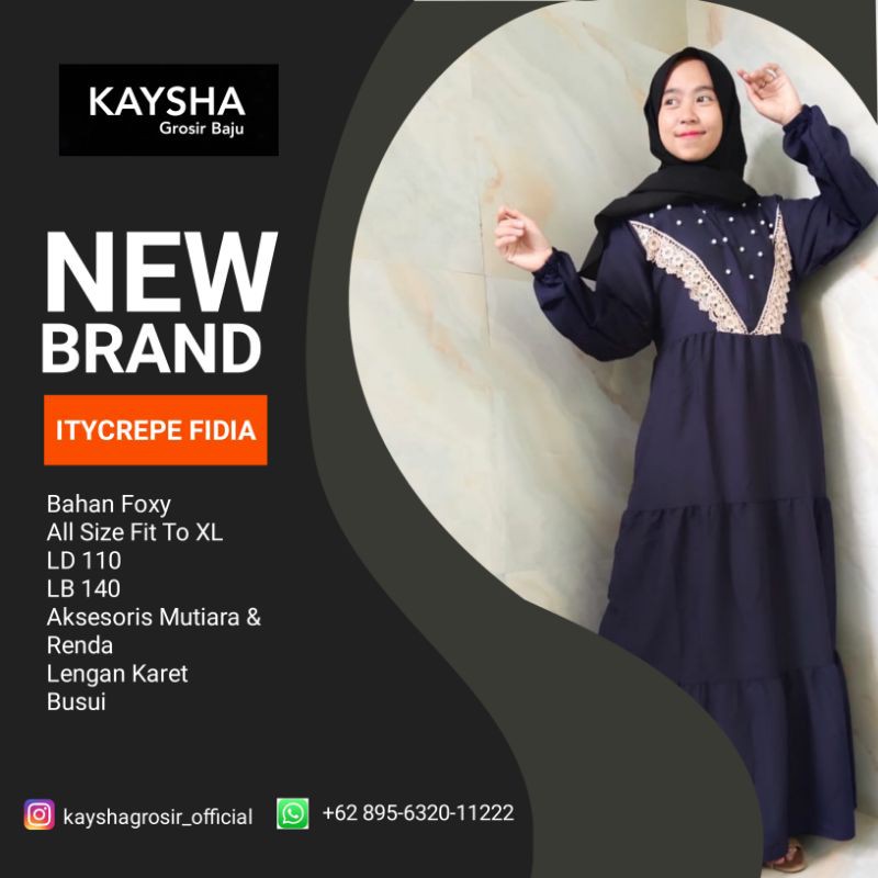 Gamis Ity Crepe Fidia Premium