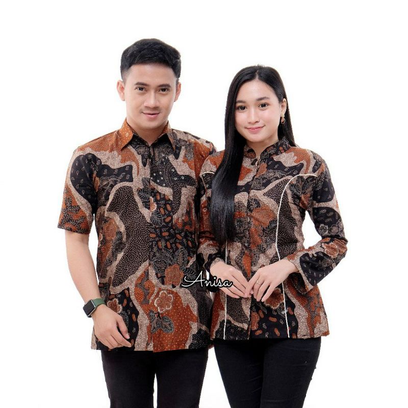 Batik couple modern atasan batik couple seragam kerja size M L XL XXL