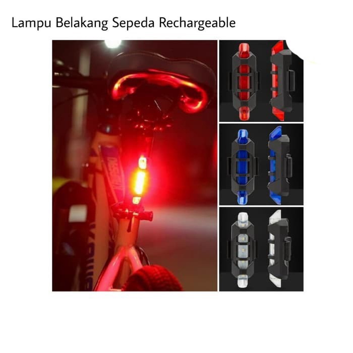 Lampu Sepeda depan dan Belakang LED