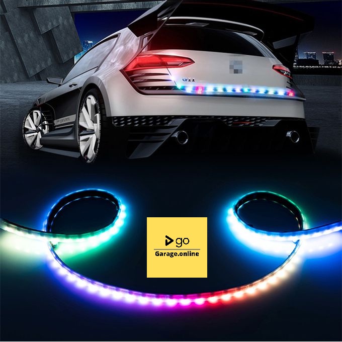 LAMPU LED BAGASI RGB 120CM ANTI AIR 12V UNIVERSAL MOBIL 60 LED RGB STRIP MODUL RUNNING SEIN REM STOP GRADE A+