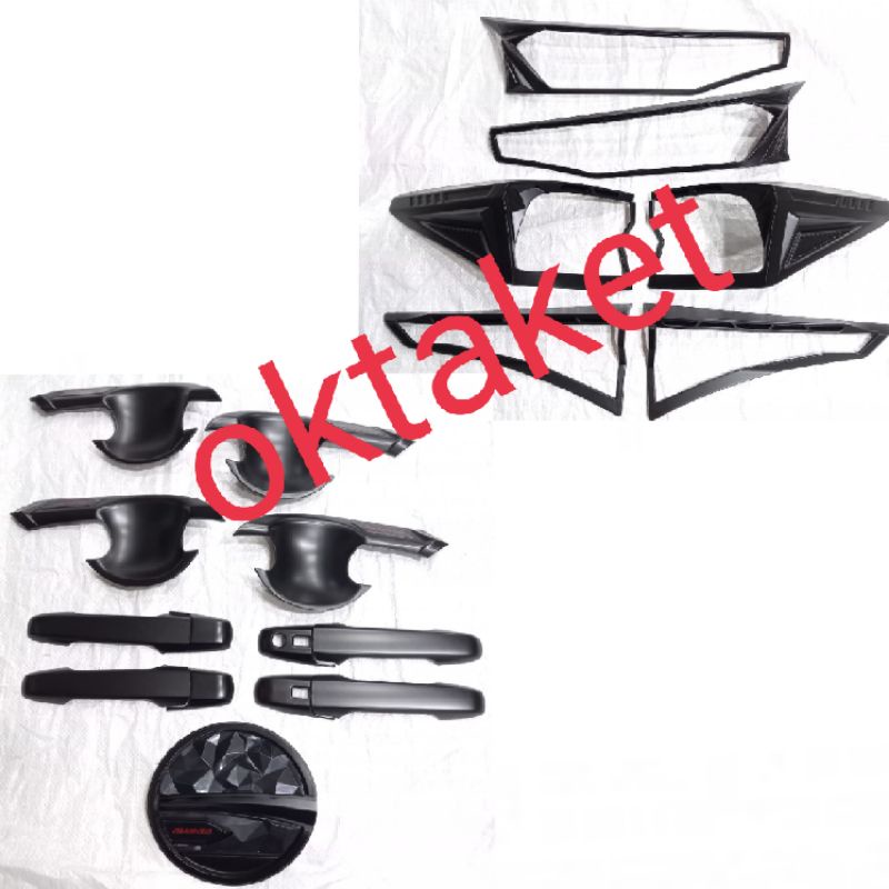 paket lengkap New Avanza Xenia 2022 tipe G  garnish depan belakang outer handle tank cover hitam