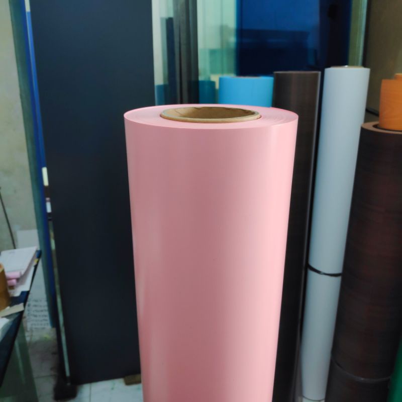 PVC Sheet / Decco Deco Taco Sheet Supercon - Pink / Merah Muda Doff Kulit Jeruk