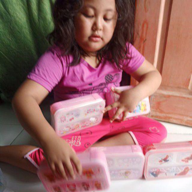 Kotak Katering Import Mb 110 - Lol - Pony - Spiderman - Frozen - Tayo - Hk - Mcqueen