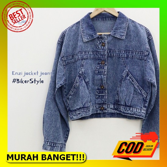 Jaket Jeans Crop Snow Rawis Jaket Jeans Levis Jaket Wanita Terbaru Style Korea Jaket Jeans Crop Rawi