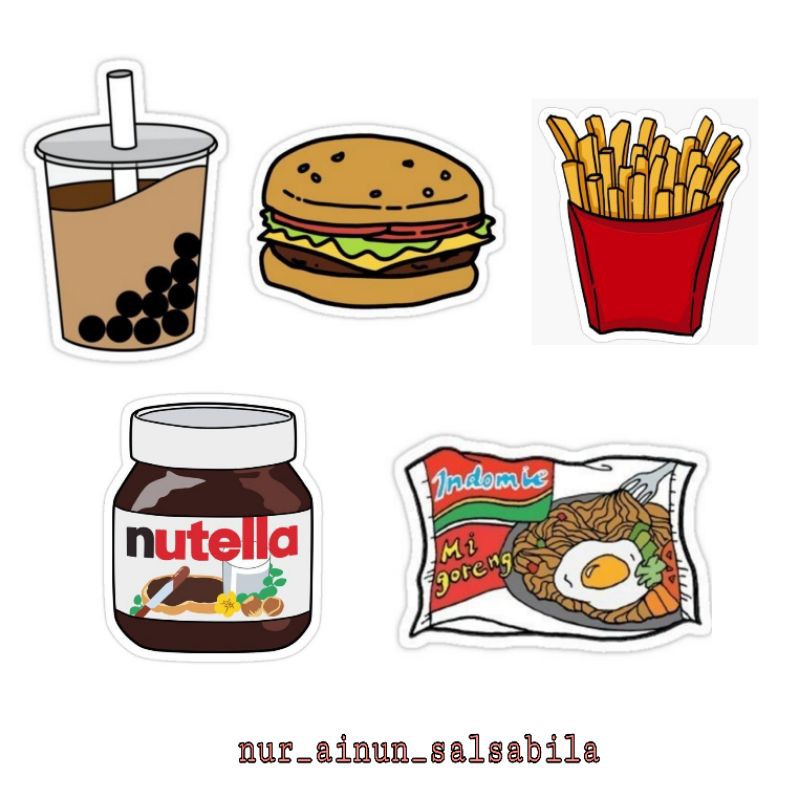 

STICKER FOOD / STICKER AESTHETIK / STICKER NUTTELA TERMURAH