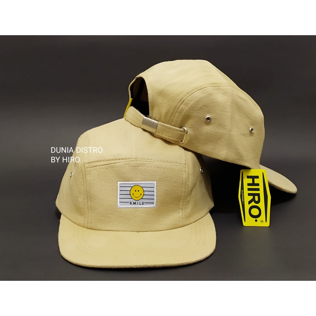 [COD]Topi Snapback Bordir SMILE Lima panel New Model/Topi Hip-Hop/Topi Distro Pria