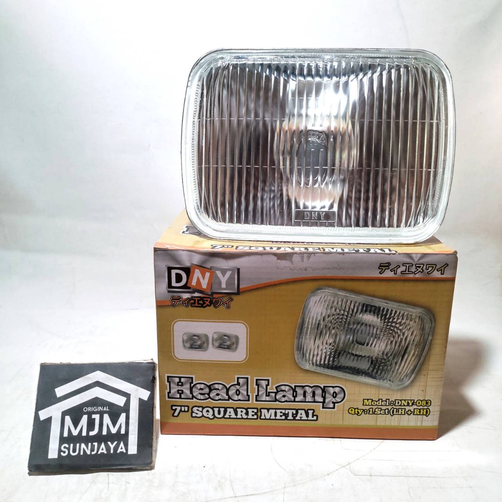 Lampu Sealed Beam Head Lamp DNY083 H4 Universal Kotak 7&quot; 12V/24V 1pc 7inci 7 inci